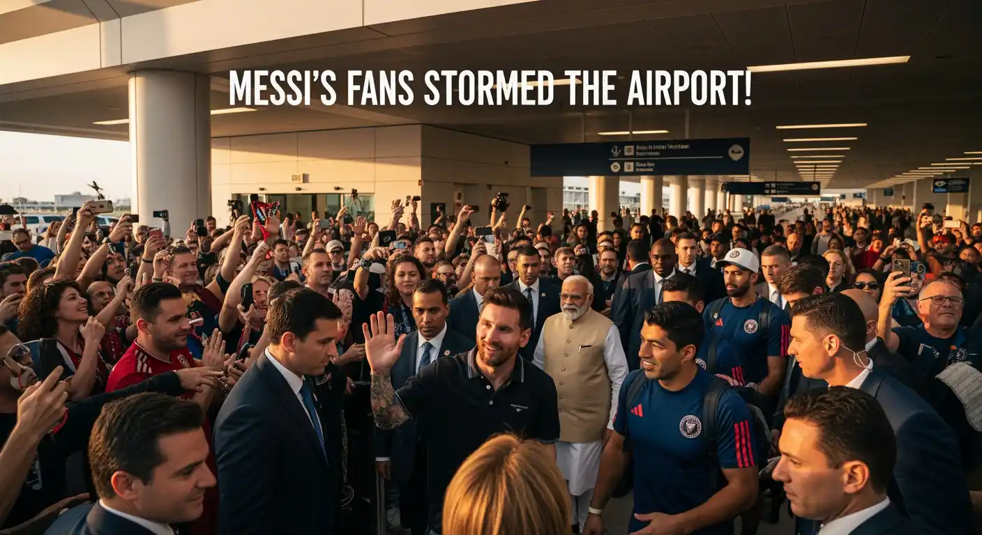 Messi Mania! Kolkata Airport Overwhelmed 🤯⚽🔥 thumbnail