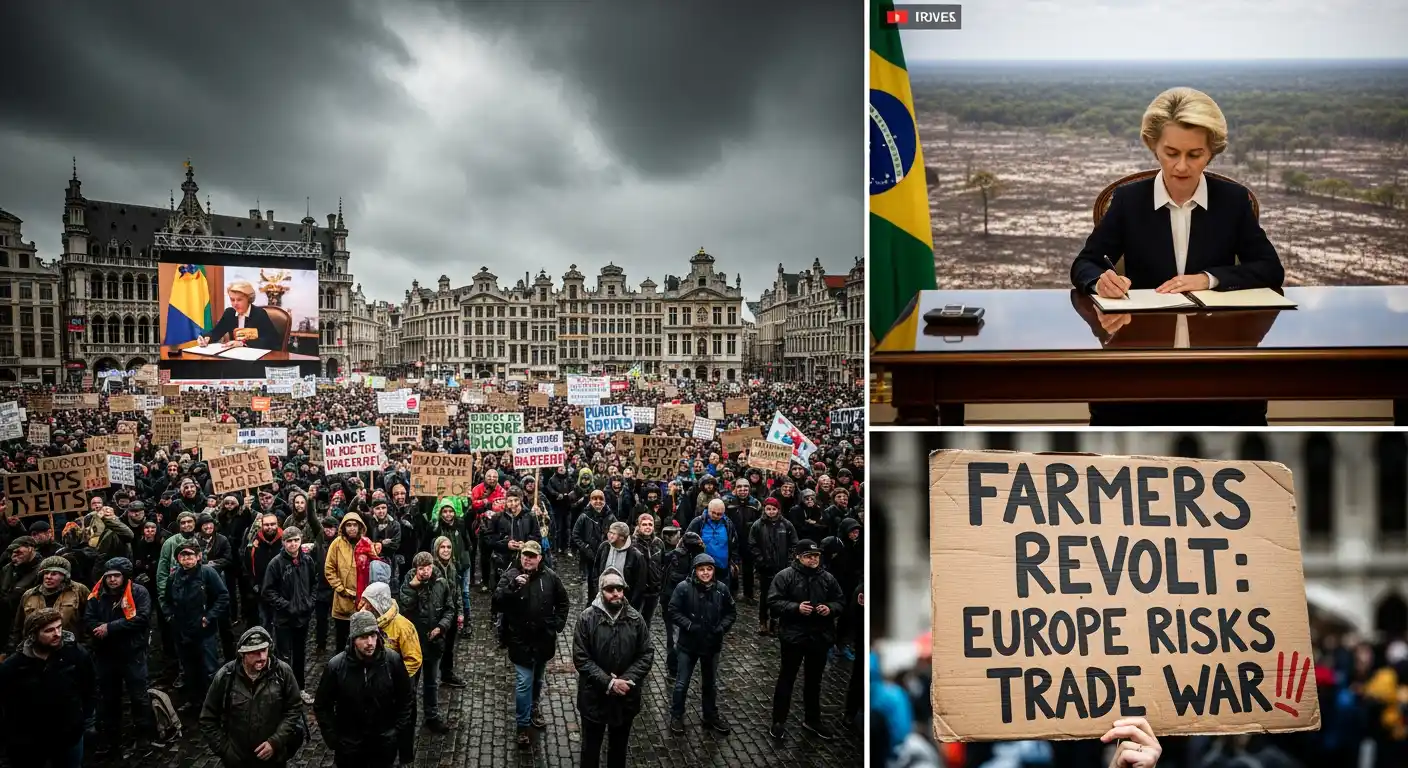 Trade War Alert! 🇪🇺 Farmers Fight Back! 💥 thumbnail