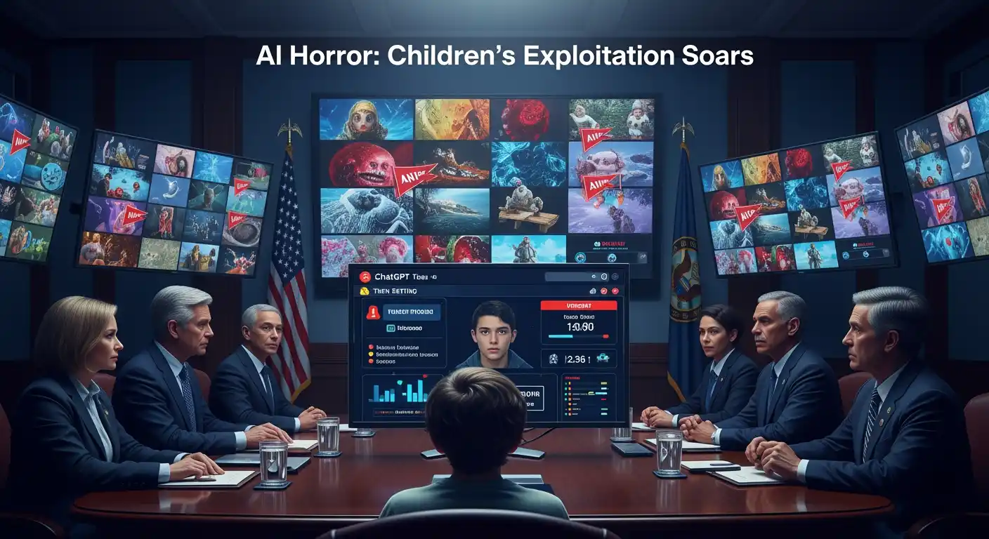 AI Shadows: Child Exploitation Surge 🚨😟 thumbnail
