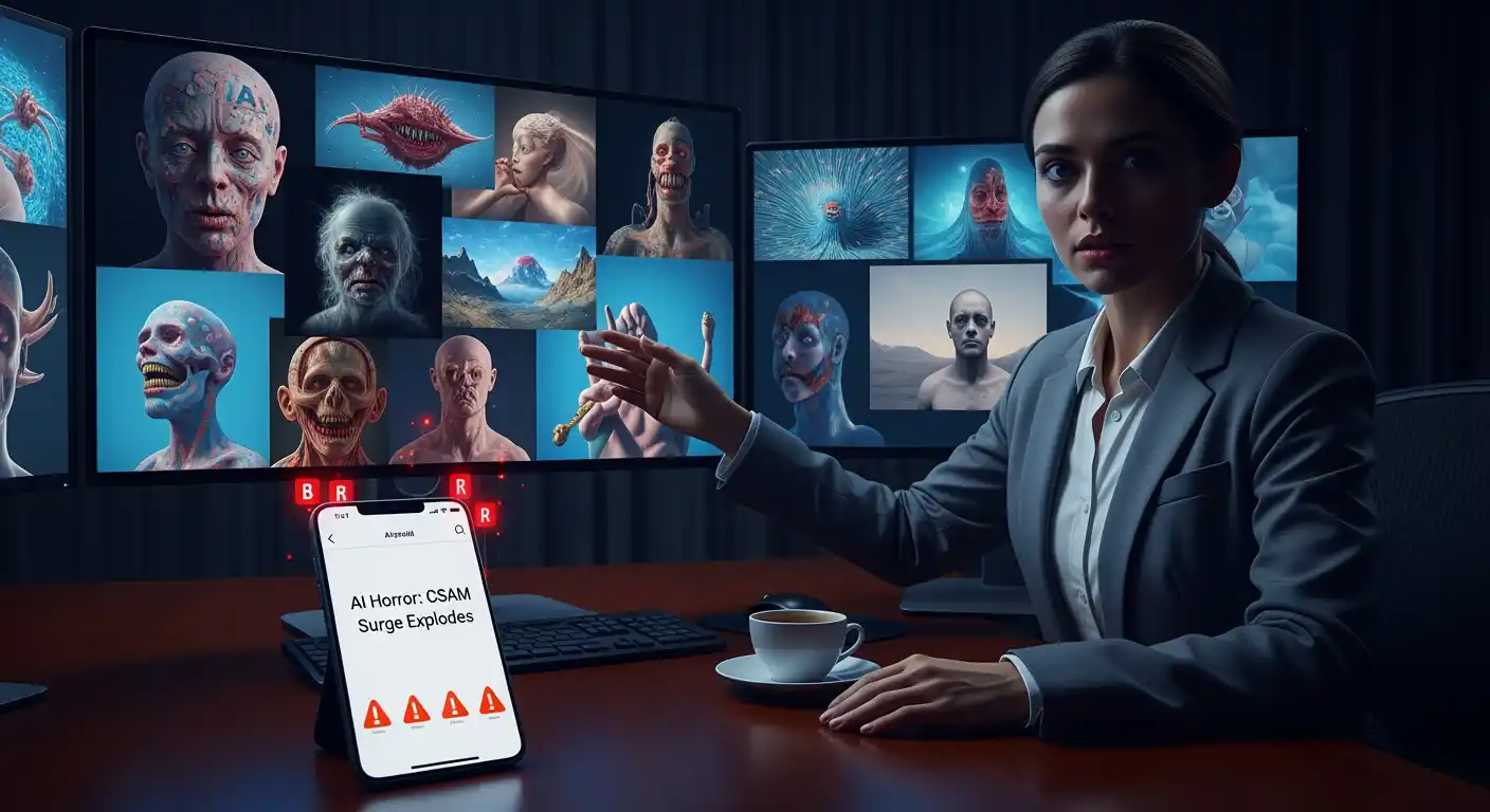 AI Horror: 80x CSAM Surge 😱💔 thumbnail